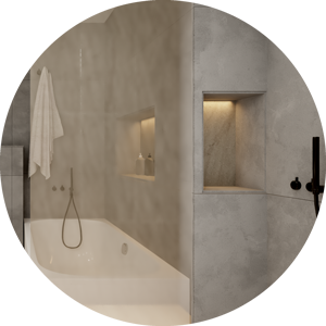 detalle del baño completo
